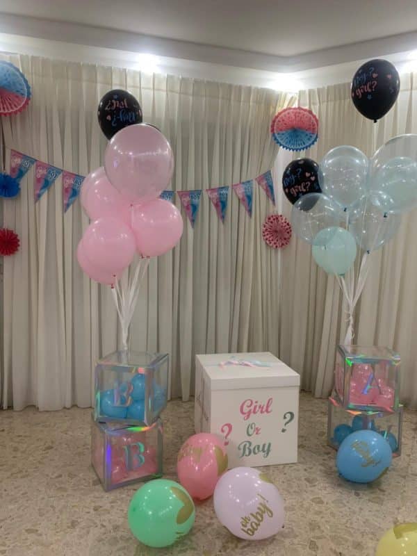 קופסה מתפוצצת ענקית לגילוי מין העובר