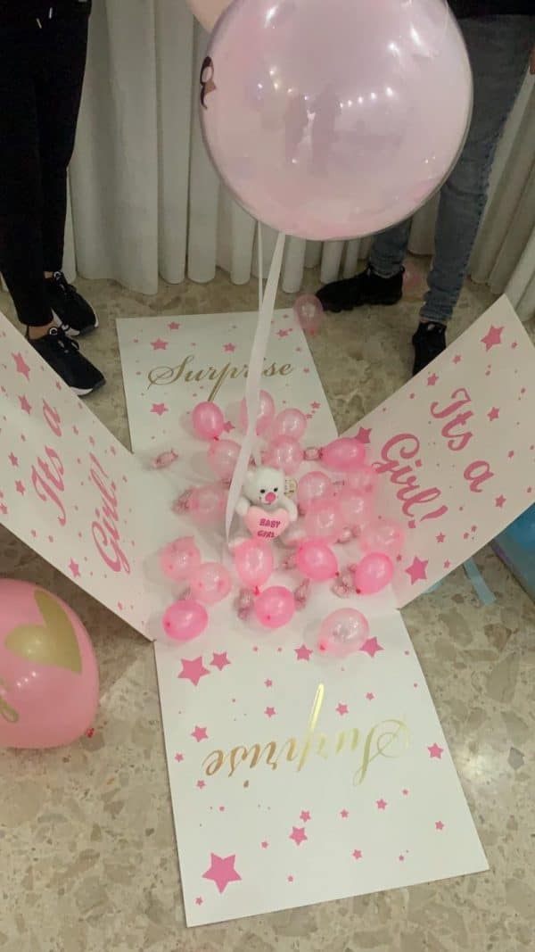 קופסה מתפוצצת ענקית לגילוי מין העובר